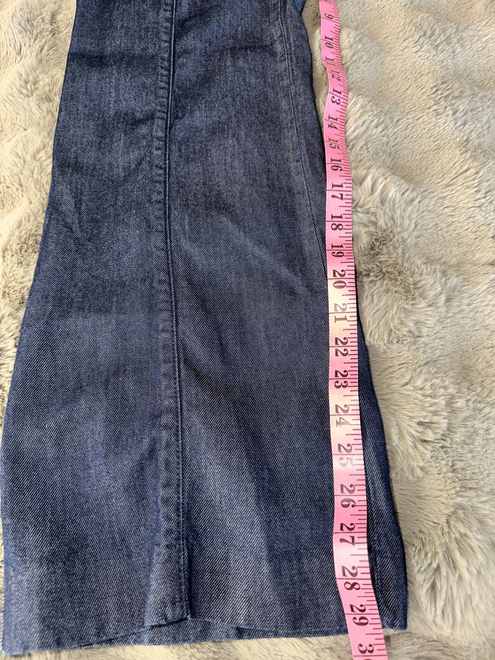 High-Rise Wide Leg Women's Jeans - Dark Blue - Picture 5 of 7